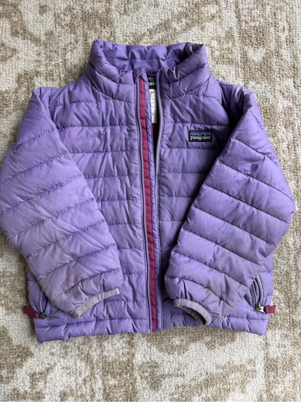 Patagonia Kids' Purple Puffer Jacket (missing zipper!)